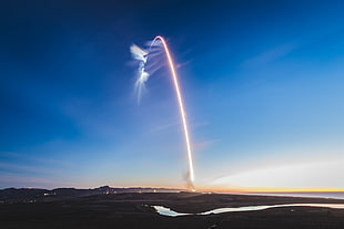SpaceX, photography, long exposure, rocket HD wallpaper
