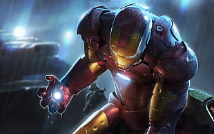 Ironman illustration, Iron Man, Marvel Comics, digital art, artwork HD wallpaper