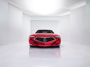 red Acura Concept car HD wallpaper