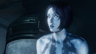 black-haired female character digital wallpaper, Halo, Cortana, video games HD wallpaper