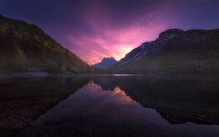 green mountains, nature, landscape, calm, lake