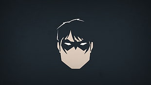 man's face digital illustration, DC Comics, hero, Nightwing, Blo0p HD wallpaper