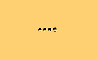 black text on yellow background, The Beatles, minimalism, simple background, music HD wallpaper