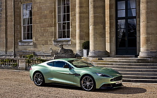 gray 5-door hatchback, car, Aston Martin