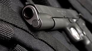 black semi-automatic pistol HD wallpaper