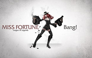 Moss Fortune from League of Legends with text overlay, Miss Fortune, League of Legends HD wallpaper