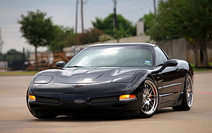 photograph of black coupe HD wallpaper