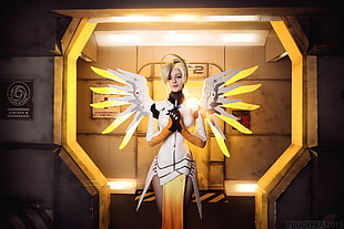 Overwatch Angel Character cosplay HD wallpaper
