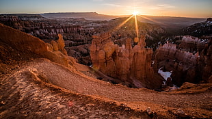 aerial photo of Grand Canyon, bryce canyon, utah HD wallpaper