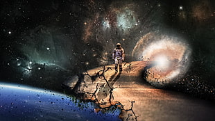 astronaut painting, Interstellar (movie), road, time, Earth HD wallpaper