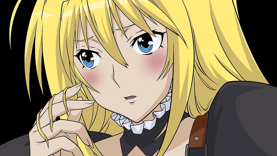 Female Anime Character In Black Dress And Yellow Hd Wallpaper Wallpaper Flare 4549