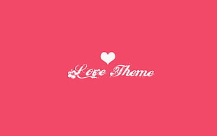 love theme text illustration, love, pink, simple, heart HD wallpaper