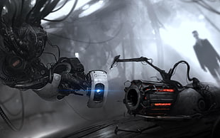 Portal 2 GLaDOS wallpaper, Valve Corporation, Portal 2, Portal Gun, G-Man HD wallpaper