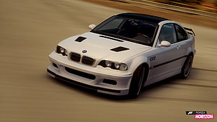 white BMW E64 M3 coupe Forza Horizondigital wallpaper, Forza Horizon, car, BMW HD wallpaper