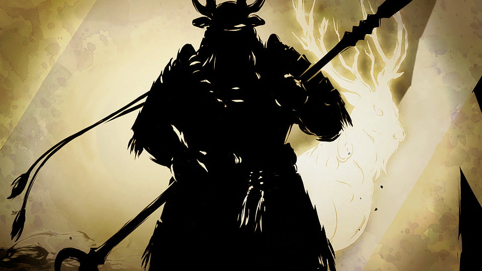 warrior illustration HD wallpaper