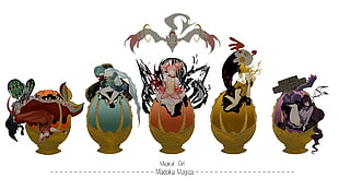 assorted-character clip-art, Mahou Shoujo Madoka Magica HD wallpaper