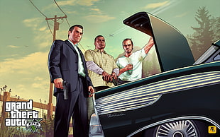 Grand Theft Auto Five cover, Grand Theft Auto V, Grand Theft Auto, video games, Trevor Philips HD wallpaper