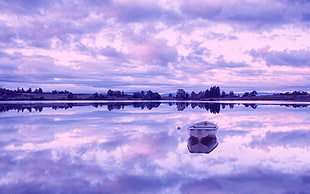 white row boat on body of water, scotland HD wallpaper