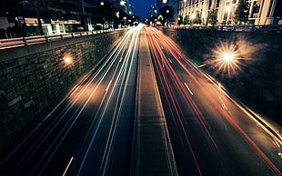 timelapse photography of cars