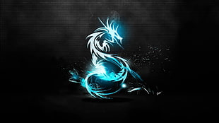 blue dragon wallpaper, animals, Kali Linux HD wallpaper