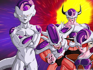 Dragonball Z Frieza transformations illustration, Dragon Ball Z, Frieza, anime