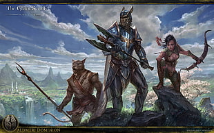game cover illustration, simple background, Bethesda Softworks, The Elder Scrolls Online HD wallpaper