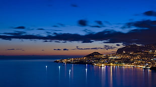 photo of city near sea, cityscape, city, Funchal, Portugal HD wallpaper