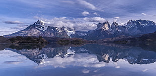 calm body of water, nature, landscape, summer, mountains