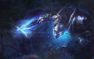 gray and blue cartoon character wallpaper, League of Legends, Nocturne, Zed HD wallpaper