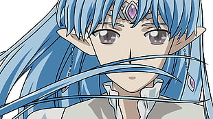 female anime character wearing silver tiara HD wallpaper