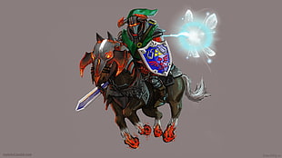 game character riding an animal wallpaper HD wallpaper