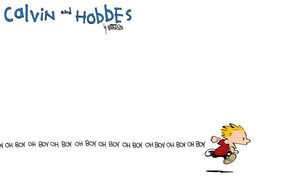 Calvin and Hobbes digital wallpaper, Calvin and Hobbes HD wallpaper