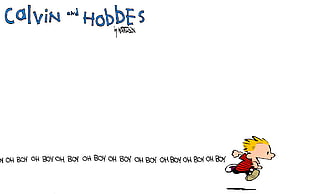 Calvin and Hobbes digital wallpaper, Calvin and Hobbes HD wallpaper