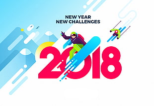 New Year New Challenges 2018 HD wallpaper