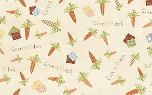 close-up photo of Carrot Patch textile HD wallpaper