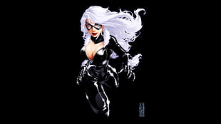 Black Cat from Marvel illustration HD wallpaper