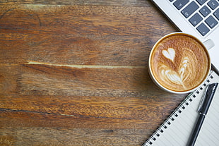 cappuccino in white ceramic coffee cup