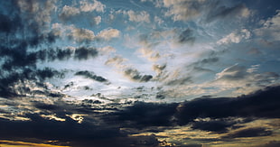 white clouds and blue sky HD wallpaper