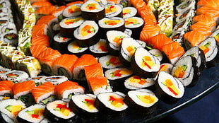 tray of sushi's HD wallpaper