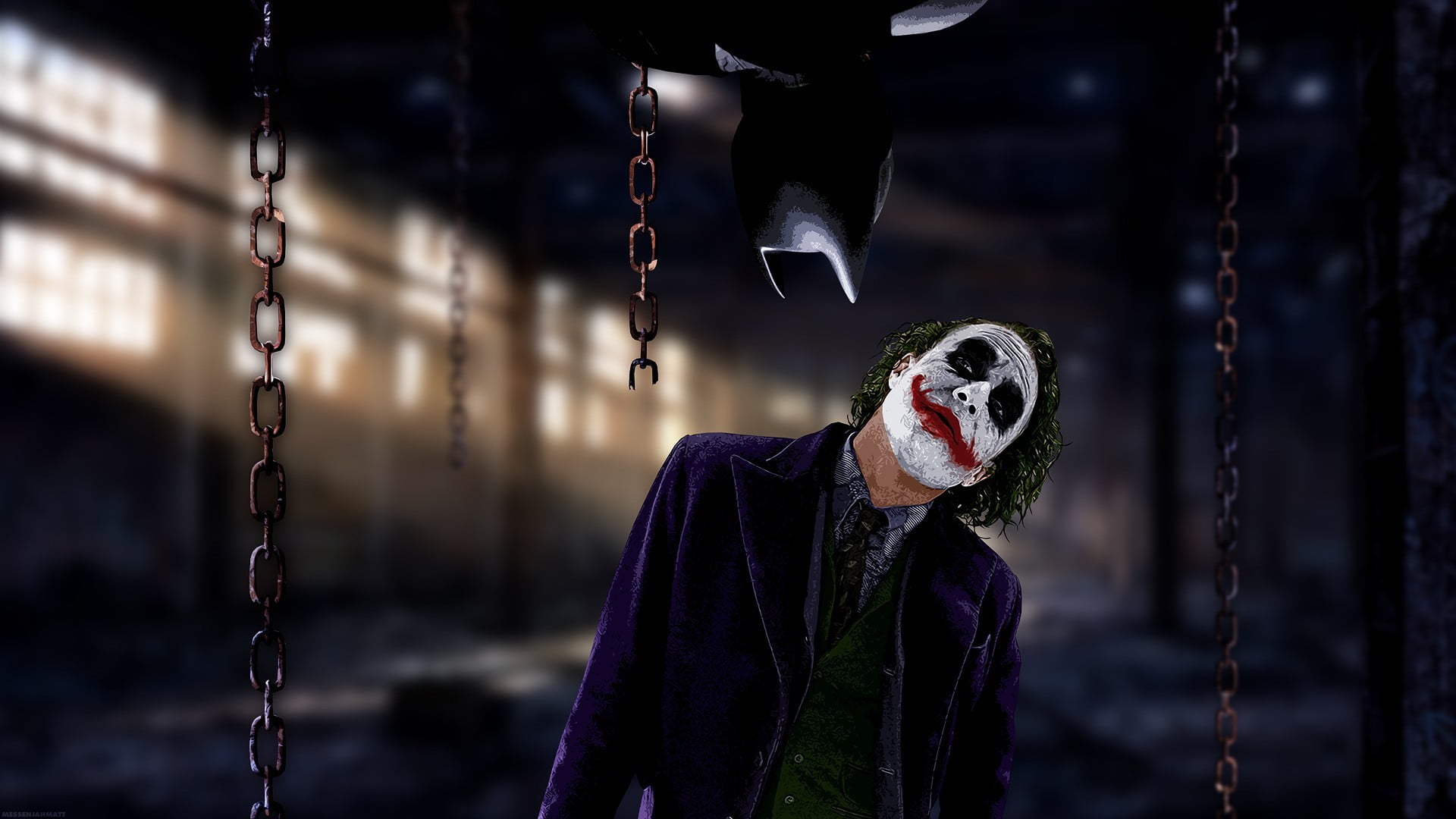 Joker Illustration Batman Chains Joker The Dark Knight Hd