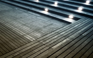 brown wood plank, detailed, wooden surface, planks, lights HD wallpaper