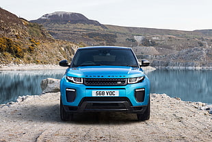 blue Land Rover Range Rover