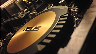 black Asus computer part HD wallpaper