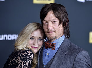 Norman Reedus and Emily Kinney HD wallpaper