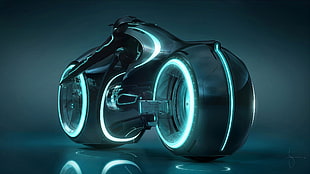 black Thorn Legacy motorcycle, Tron: Legacy, Light Cycle, science fiction, movies HD wallpaper