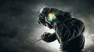 man with skull mask illustration, video games, Dishonored HD wallpaper