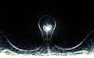 light bulb illustration, digital art, lamp HD wallpaper
