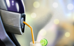 orange driking straw, Mass Effect, Tali'Zorah, video games HD wallpaper