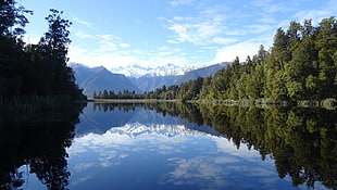 body of water, landscape, lake, snowy peak, New Zealand HD wallpaper