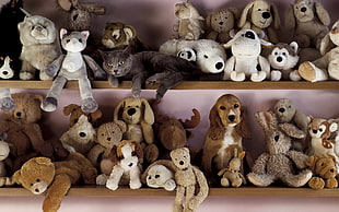assorted animal plush toys lot